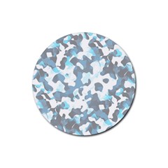 Camouflageblancbleu Rubber Coaster (round) by kcreatif