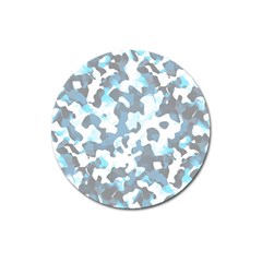 Camouflageblancbleu Magnet 3  (round) by kcreatif