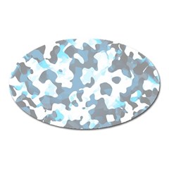 Camouflageblancbleu Oval Magnet by kcreatif