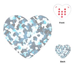 Camouflageblancbleu Playing Cards Single Design (heart) by kcreatif