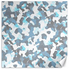 Camouflageblancbleu Canvas 12  X 12  by kcreatif