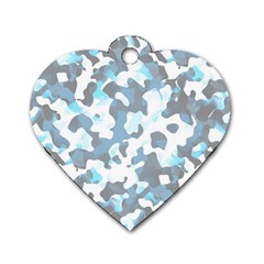 Camouflageblancbleu Dog Tag Heart (two Sides) by kcreatif