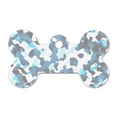 Camouflageblancbleu Dog Tag Bone (one Side) by kcreatif