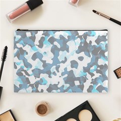 Camouflageblancbleu Cosmetic Bag (large) by kcreatif