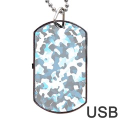 Camouflageblancbleu Dog Tag Usb Flash (one Side) by kcreatif