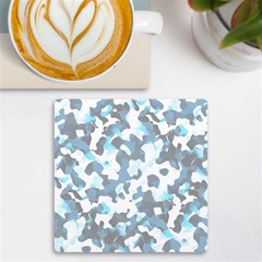 Camouflageblancbleu Uv Print Square Tile Coaster  by kcreatif