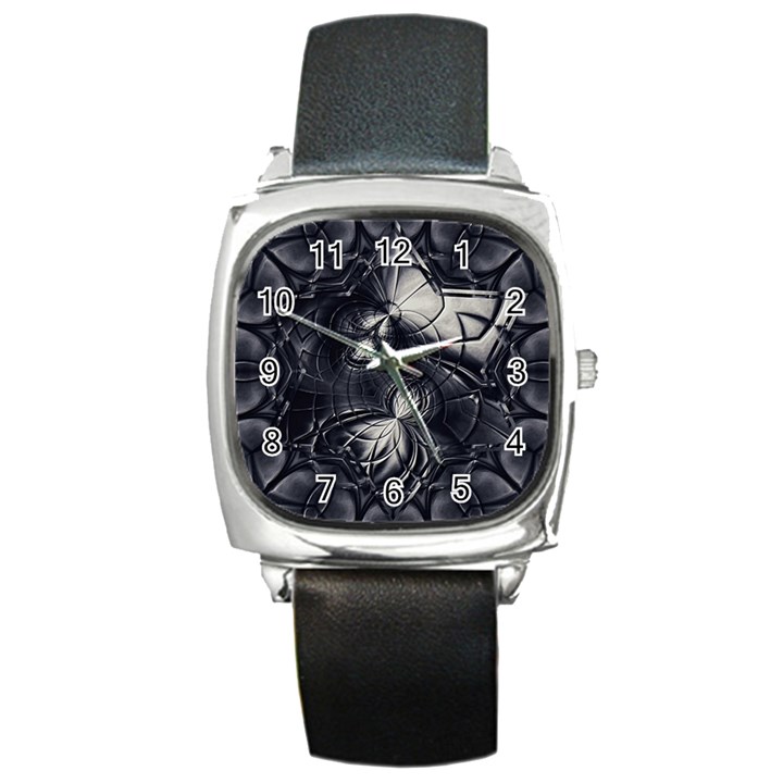 Charcoal Faker Square Metal Watch