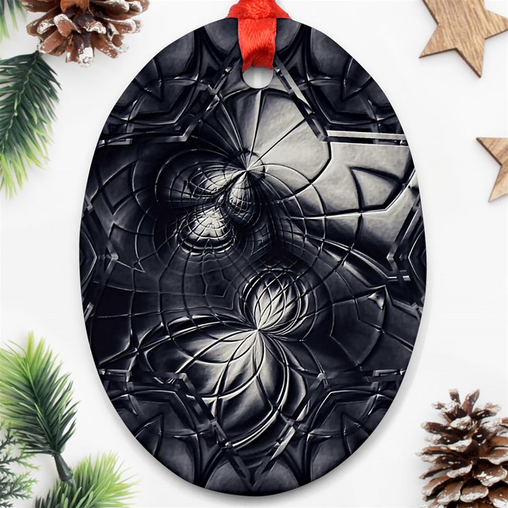 Charcoal Faker Oval Ornament (Two Sides)