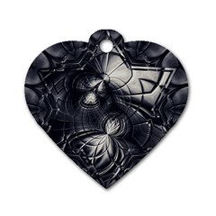 Charcoal Faker Dog Tag Heart (two Sides) by MRNStudios