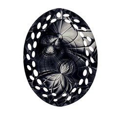 Charcoal Faker Ornament (oval Filigree) by MRNStudios