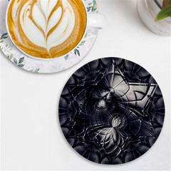 Charcoal Faker Uv Print Round Tile Coaster by MRNStudios