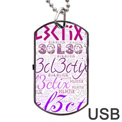 3cl3ctix Wordart Dog Tag Usb Flash (one Side) by 3cl3ctix