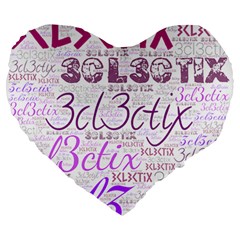 3cl3ctix Wordart Large 19  Premium Heart Shape Cushions by 3cl3ctix