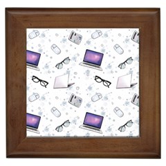 Computer Work Framed Tile by SychEva