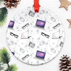 Computer Work Ornament (round) by SychEva