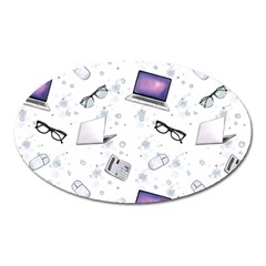 Computer Work Oval Magnet by SychEva