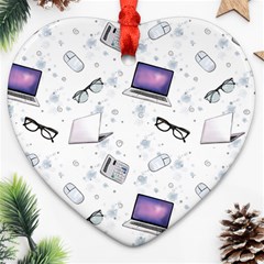 Computer Work Heart Ornament (two Sides) by SychEva