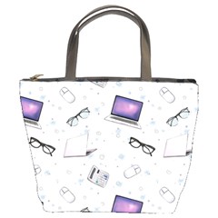 Computer Work Bucket Bag by SychEva