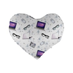 Computer Work Standard 16  Premium Heart Shape Cushions by SychEva