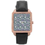 Office Works Rose Gold Leather Watch  Front