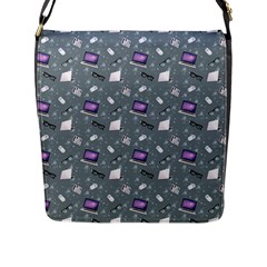 Office Works Flap Closure Messenger Bag (l) by SychEva