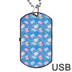 Notepads Pens And Pencils Dog Tag Usb Flash (two Sides) by SychEva