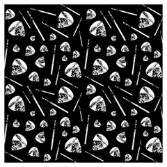 Heavy Metal Punk Guitar Music Black White Lightweight Scarf  by alternativemood