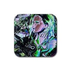 Glam Rocker Rubber Coaster (square) by MRNStudios