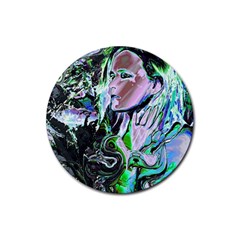 Glam Rocker Rubber Round Coaster (4 Pack) by MRNStudios