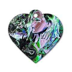 Glam Rocker Dog Tag Heart (two Sides) by MRNStudios