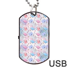 Notepads Pens And Pencils Dog Tag Usb Flash (two Sides) by SychEva