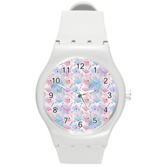 Notepads Pens And Pencils Round Plastic Sport Watch (m) by SychEva