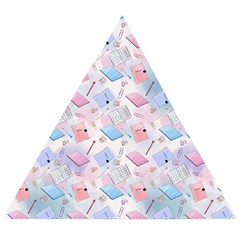 Notepads Pens And Pencils Wooden Puzzle Triangle by SychEva