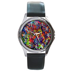 New-282 New-282 New-282 New-282 Round Metal Watch by ArtworkByPatrick