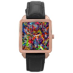 New-282 New-282 New-282 New-282 Rose Gold Leather Watch  by ArtworkByPatrick