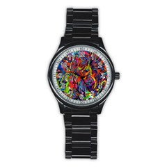 New-282 New-282 New-282 New-282 Stainless Steel Round Watch by ArtworkByPatrick