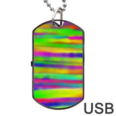 Mermaid And Unicorn Colors For Joy Dog Tag Usb Flash (two Sides) by pepitasart