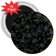 Moody Flora 3  Magnets (10 Pack) 