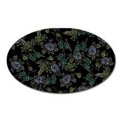 Moody Flora Oval Magnet