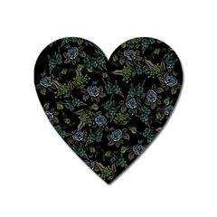 Moody Flora Heart Magnet