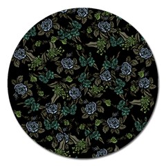 Moody Flora Magnet 5  (round)