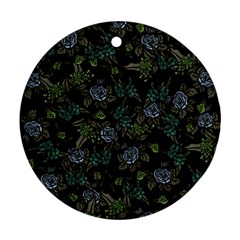 Moody Flora Round Ornament (two Sides) by BubbSnugg