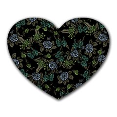 Moody Flora Heart Mousepads by BubbSnugg