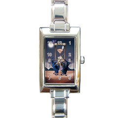 Death Rectangle Italian Charm Watch by Blueketchupshop