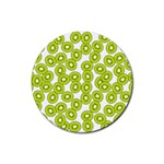 Kiwi pattern Rubber Round Coaster (4 pack) Front