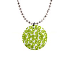 Kiwi Pattern 1  Button Necklace by Valentinaart