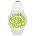 Kiwi pattern Round Plastic Sport Watch (M) Front