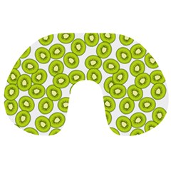 Kiwi Pattern Travel Neck Pillow by Valentinaart