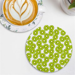 Kiwi Pattern Uv Print Round Tile Coaster