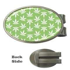 Weed Pattern Money Clips (oval)  by Valentinaart